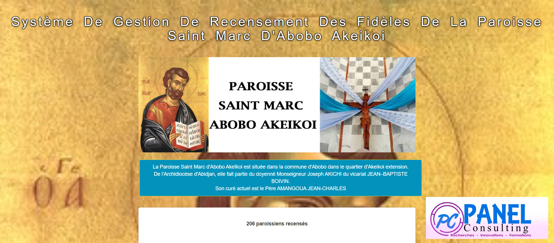 Systeme de gestion de recensement de la paroisse Saint Marc Abobo - panel consulting.jpg-panel-consulting